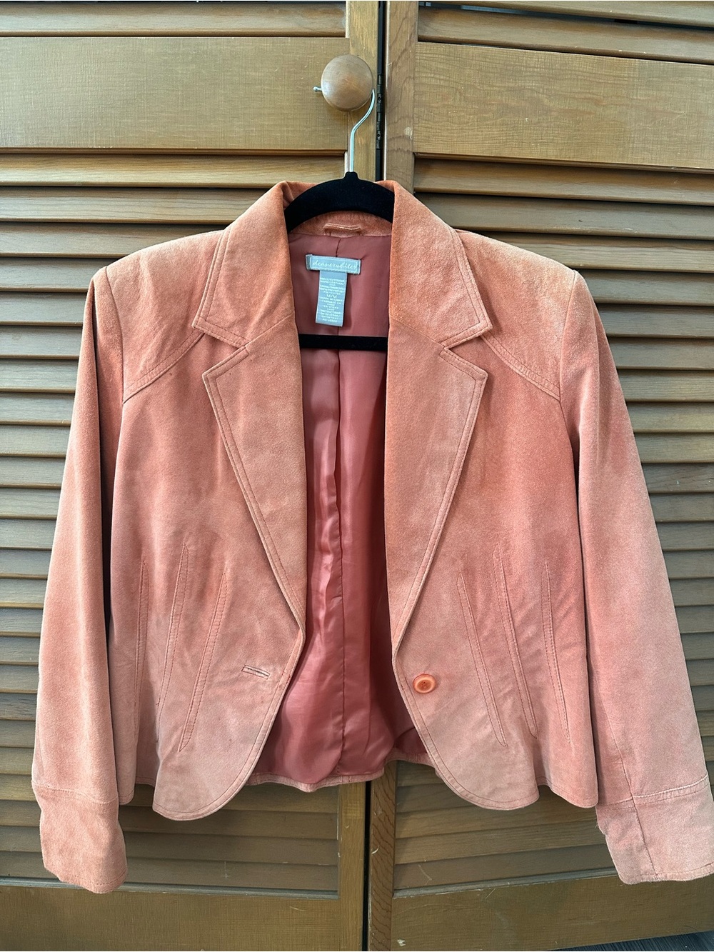 Vintage Suede Leather Jacket - Pink